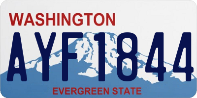 WA license plate AYF1844