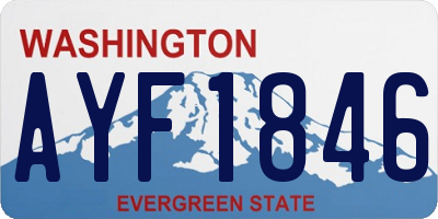 WA license plate AYF1846