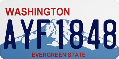 WA license plate AYF1848