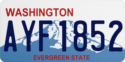 WA license plate AYF1852