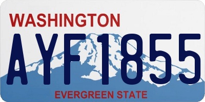 WA license plate AYF1855
