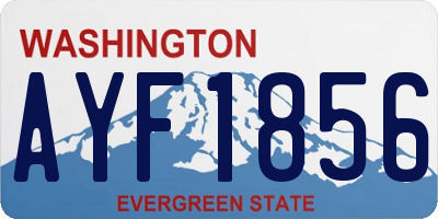 WA license plate AYF1856