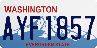 WA license plate AYF1857