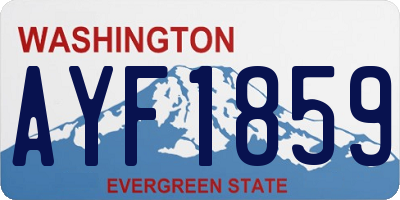 WA license plate AYF1859
