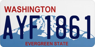 WA license plate AYF1861