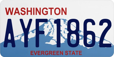 WA license plate AYF1862