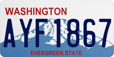 WA license plate AYF1867
