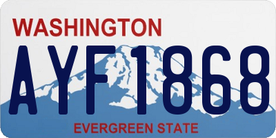 WA license plate AYF1868