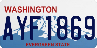 WA license plate AYF1869