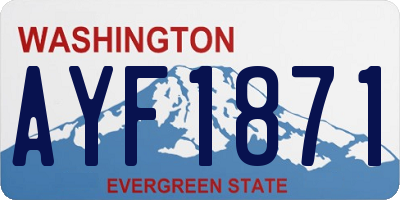 WA license plate AYF1871