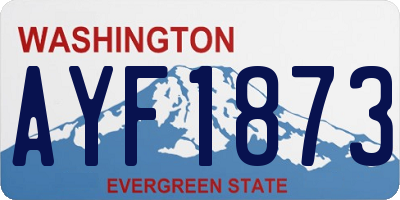 WA license plate AYF1873