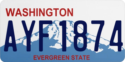 WA license plate AYF1874