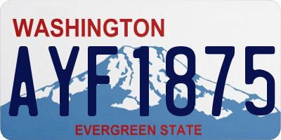 WA license plate AYF1875