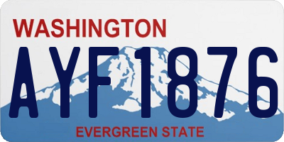 WA license plate AYF1876