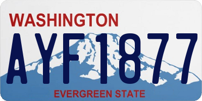 WA license plate AYF1877