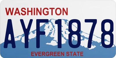WA license plate AYF1878