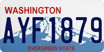 WA license plate AYF1879