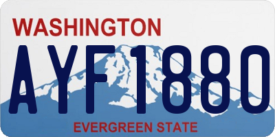 WA license plate AYF1880