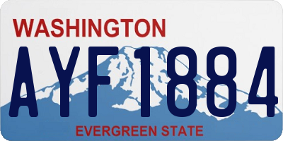 WA license plate AYF1884