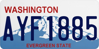 WA license plate AYF1885