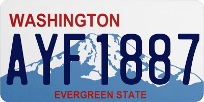 WA license plate AYF1887