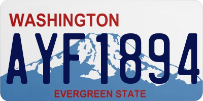 WA license plate AYF1894