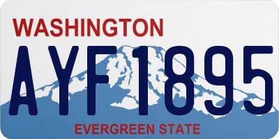 WA license plate AYF1895