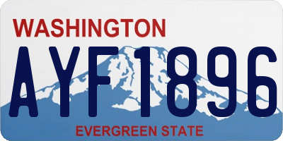 WA license plate AYF1896
