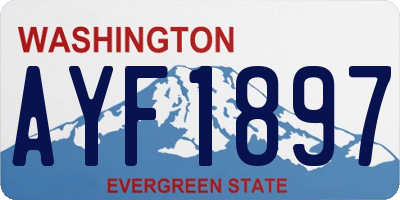 WA license plate AYF1897