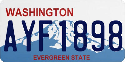 WA license plate AYF1898