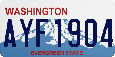 WA license plate AYF1904