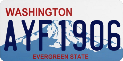 WA license plate AYF1906