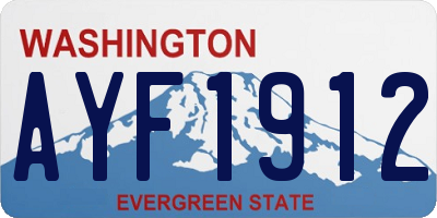 WA license plate AYF1912