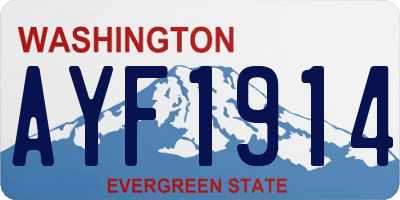 WA license plate AYF1914
