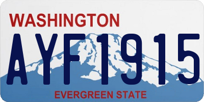 WA license plate AYF1915