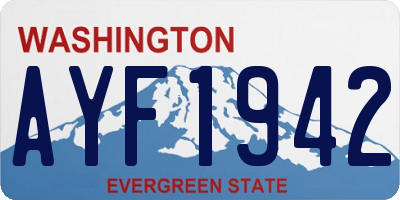 WA license plate AYF1942