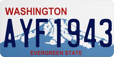 WA license plate AYF1943