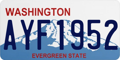 WA license plate AYF1952