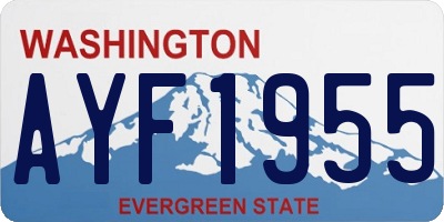 WA license plate AYF1955
