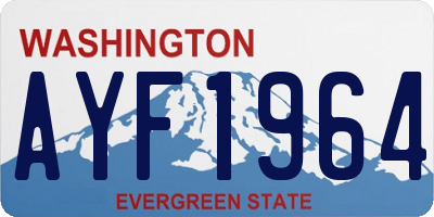 WA license plate AYF1964