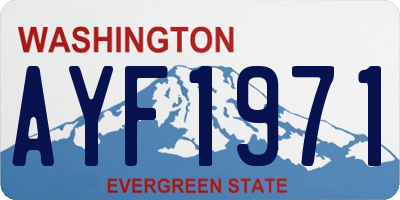 WA license plate AYF1971