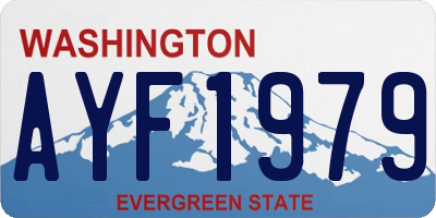 WA license plate AYF1979