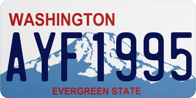 WA license plate AYF1995
