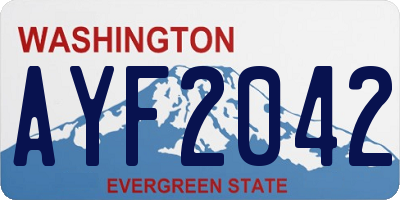 WA license plate AYF2042