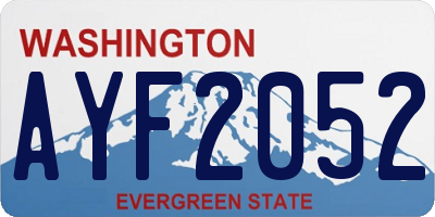 WA license plate AYF2052