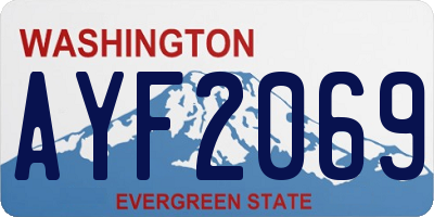 WA license plate AYF2069