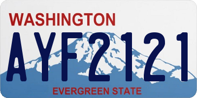 WA license plate AYF2121