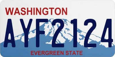 WA license plate AYF2124