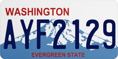 WA license plate AYF2129