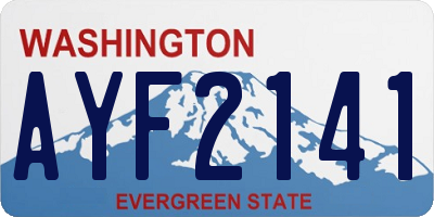WA license plate AYF2141